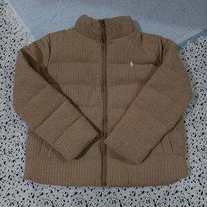 Ralph Lauren Knitted Stand Collar Down Jacket
